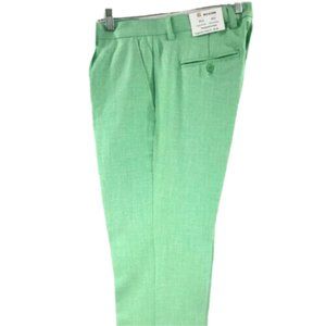 KNY Rizzo Men's Green Dress Pants Pleated Front Cuffed Hem Size 36" x 34" Inseam